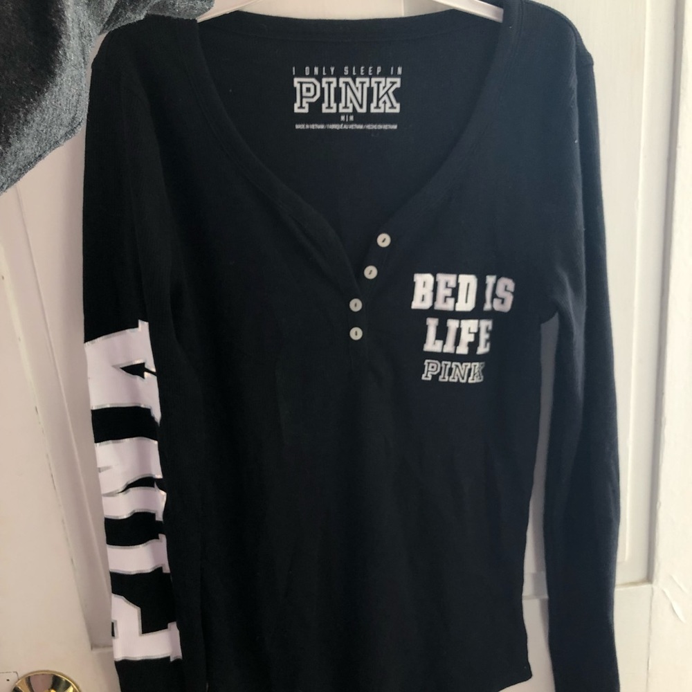 NWOT Pajama “bed is life” long sleeve shirt